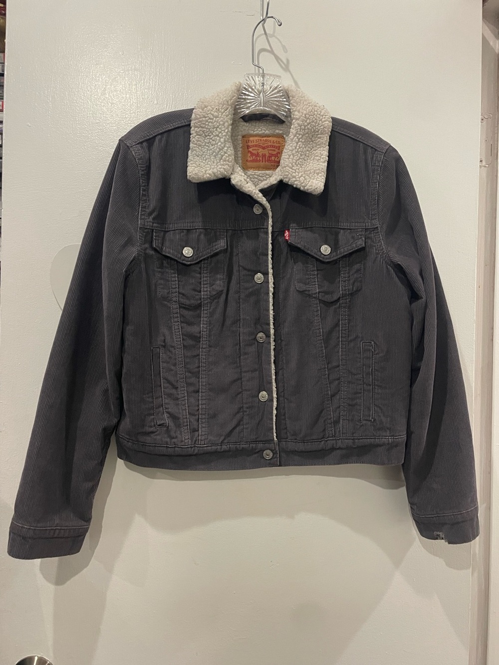 Levi's Charcoal Jean Jacket Sherpa lined